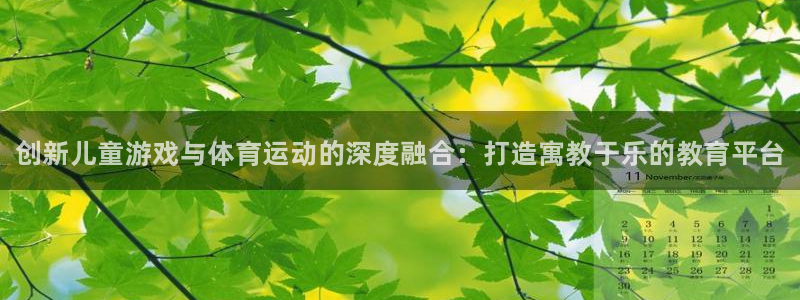 注册J9官方正版app:创新儿童游戏与体育运动的深度融合:打